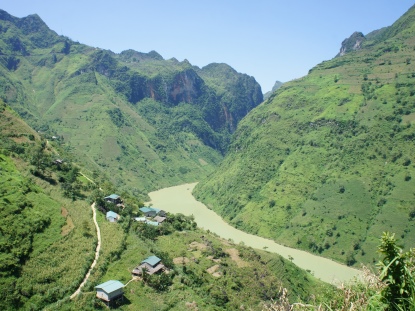 Majestic mountain range in Ha Giang