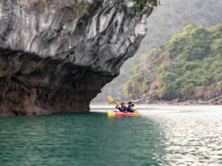 Kayaking in Halong Bay