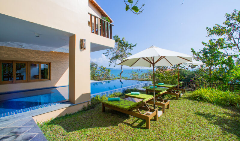 Luksusvilla med privat pool og havudsigt i Vietnam – fotografi fra et eksklusivt resort anbefalet af VietnamFerie.dk