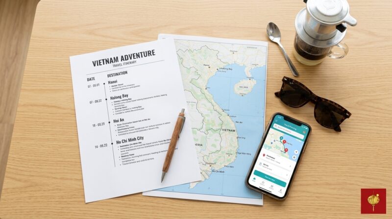 Planlægning af rejse i Vietnam